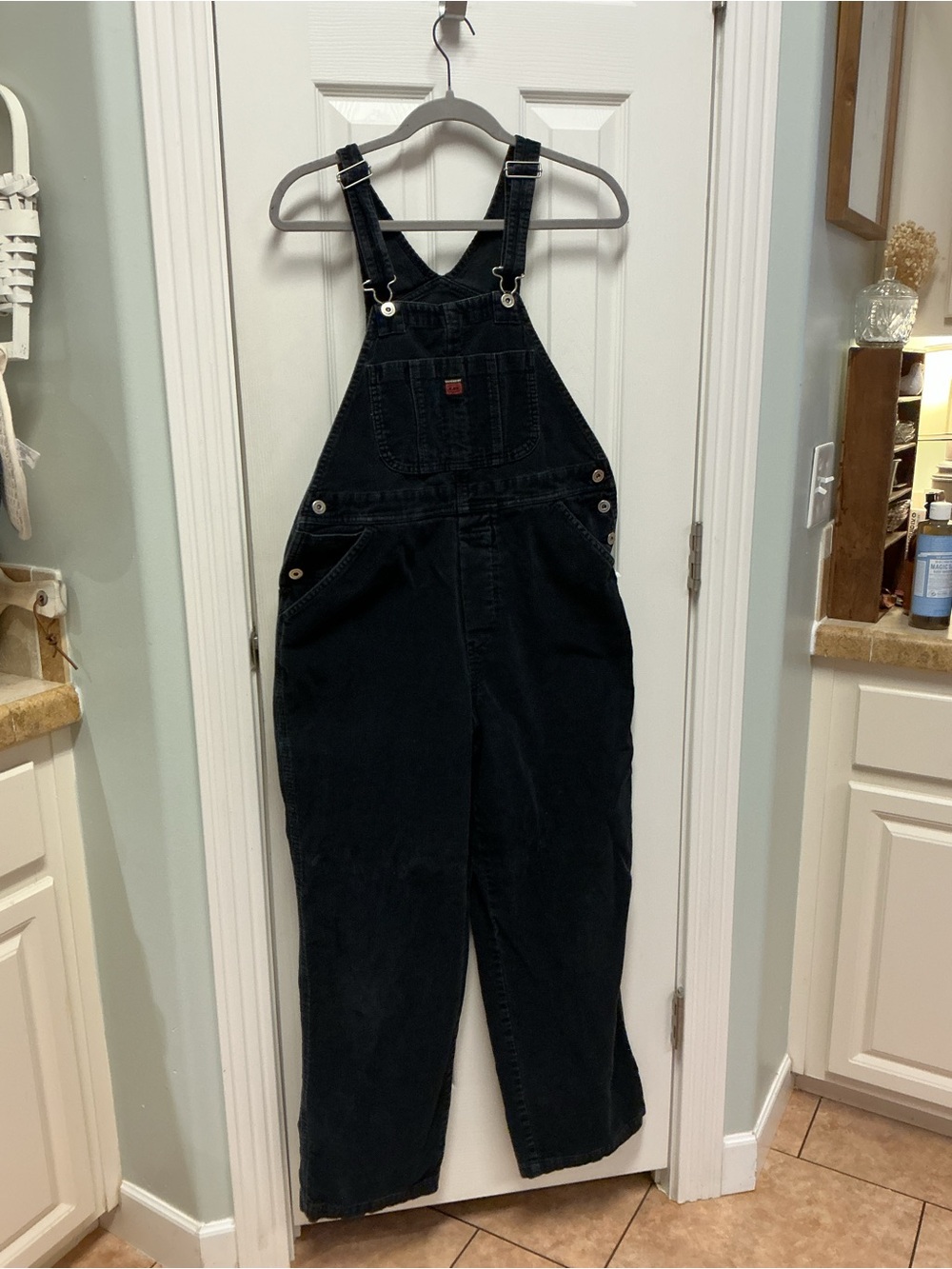 VTG. UnionBay Black Corduroy Overalls SZ M 90’s Y2K Grudge Streetwear Cotton